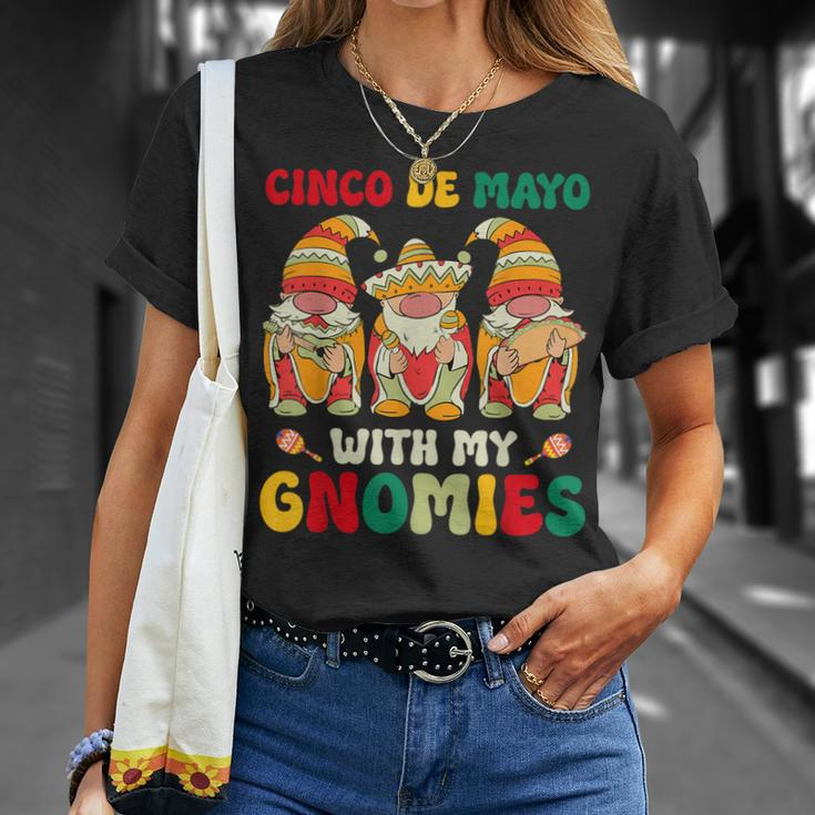 Cinco De Mayo With My Gnomies Trio Gnomes Boys Girls T-Shirt Gifts for Her