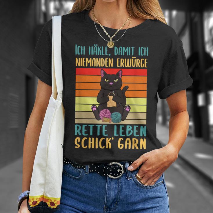 Crocheted Ich Häkle Damit Ich Niemanden Erwürge T-Shirt Geschenke für Sie