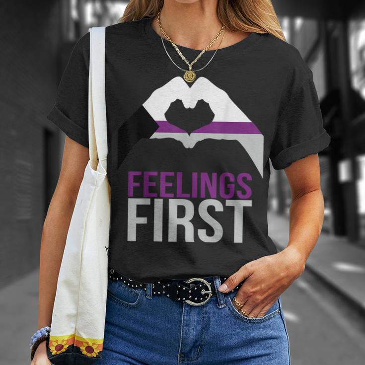 Demisexual Joke Heart Demisexual Flag T-Shirt Gifts for Her