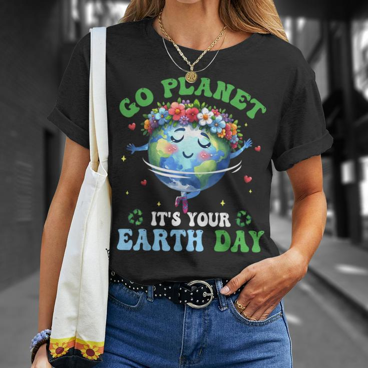Earth Day Ballet Dancer Go Planet Its Your Earth Day T-Shirt Gifts for Her