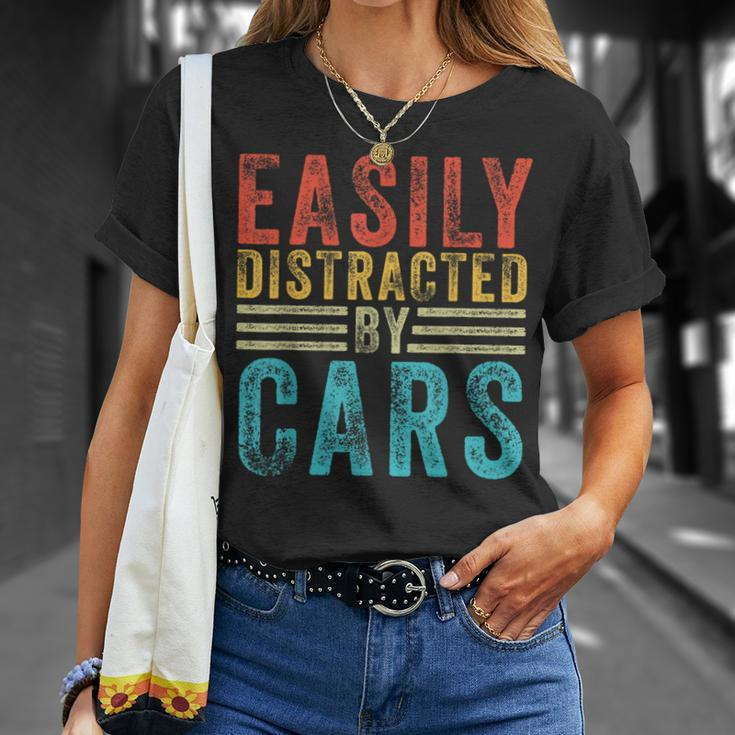 Easily Distracted By Cars Auto Mechanic Racing Car T-Shirt Gifts for Her