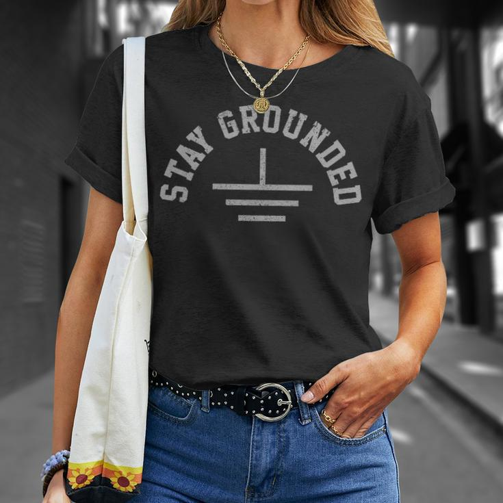 Electrician Stay Grounded Electrical Engineer T-Shirt Gifts for Her