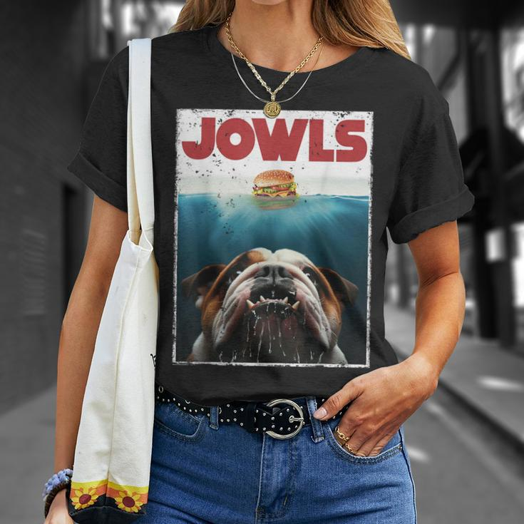 English Bulldog Jowls Burger Bully Dog Mom Dog Dad T-Shirt Gifts for Her