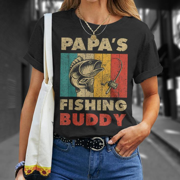 Fishing Papa's Fishing Buddy Vintage Fishing T-Shirt Gifts for Her