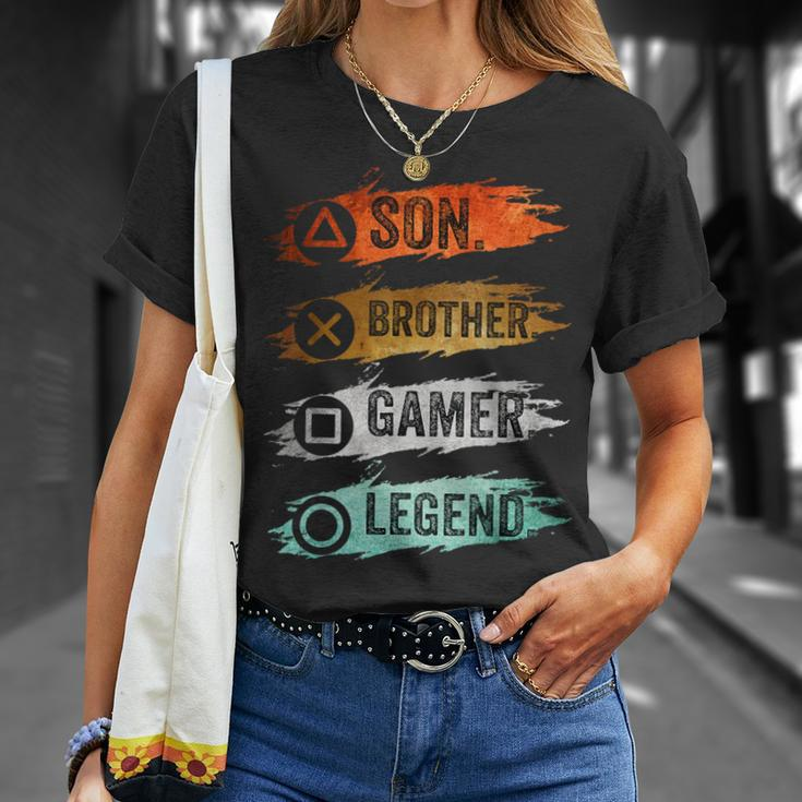 Gamer Vintage Video Games For Boys Brother Son T-Shirt Gifts for Her