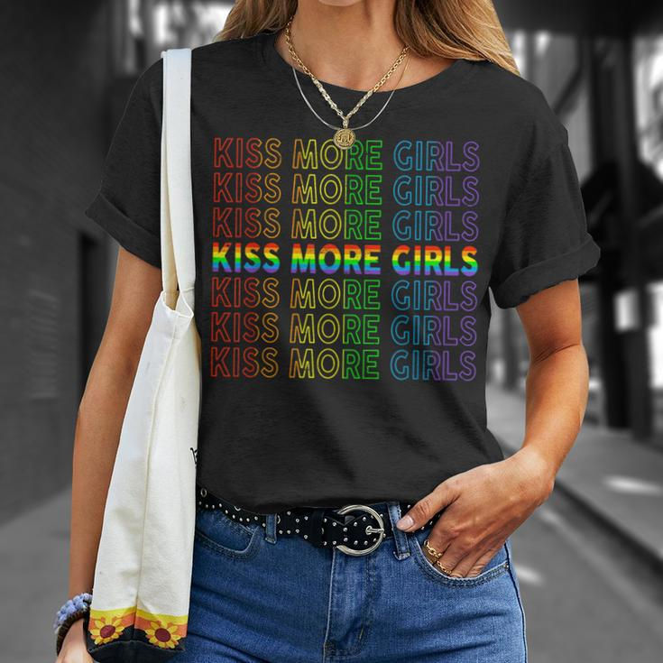 Gay Lesbian Pride Lgbt Kiss More Girls Feminist Pride T-Shirt Gifts for Her