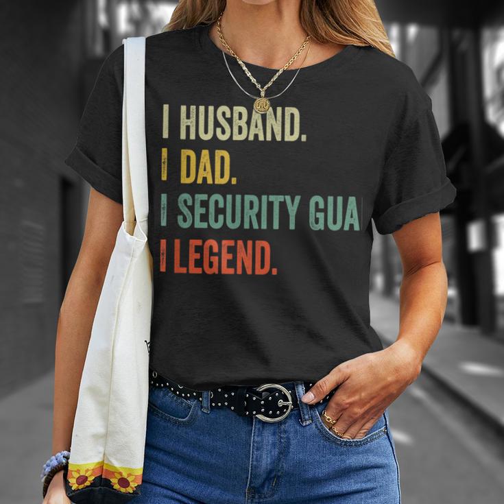 Husband Dad Security Guard Legend Vintage Retro T-Shirt Gifts for Her