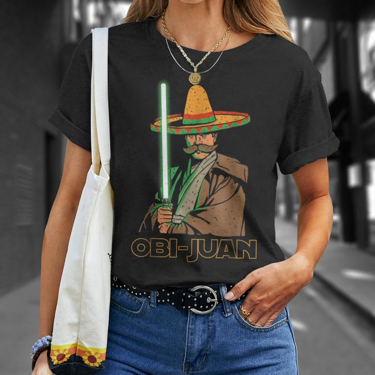 Mexican Obi Juan Movie Parody Nerd Cinco De Mayo T-Shirt Gifts for Her