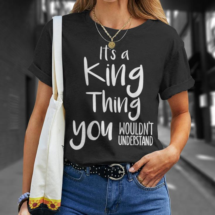 Personalized Family Name Its A King T-Shirt Gifts for Her