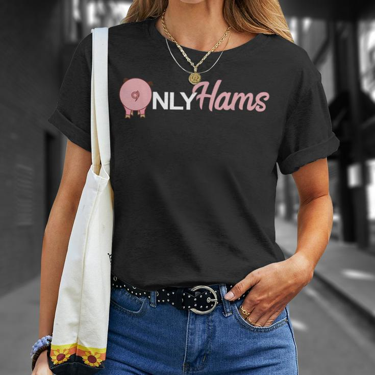 Pig Only Hams Pork Pig Farmer T-Shirt Gifts for Her