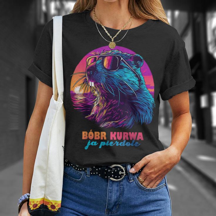 Polish Beaver Meme Bobr Bober Kurwa Ja Pierdole T-Shirt Gifts for Her