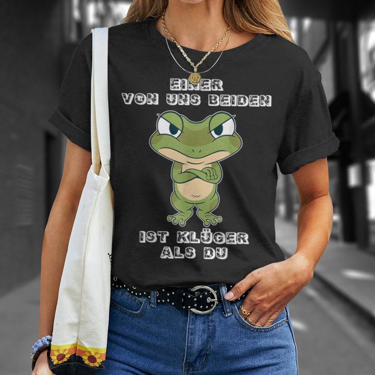 Saying Frog Einer Von Uns Beiden Ist Klüger Als Du T-Shirt Geschenke für Sie