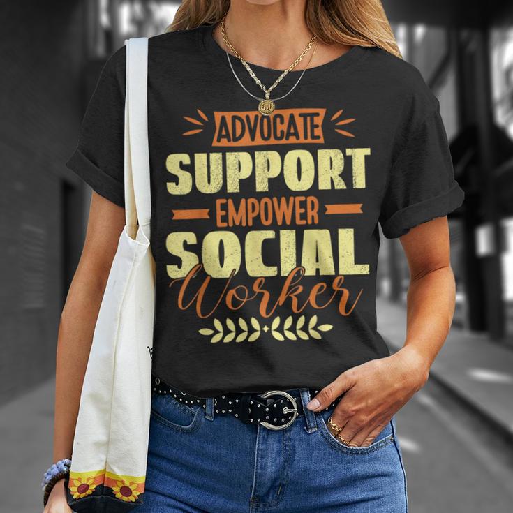 School Social Worker & Mental Health Awareness Month T-Shirt Gifts for Her