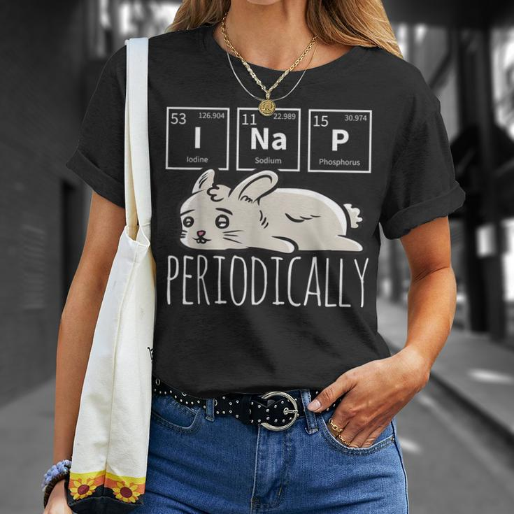 Science I Nap Periodic Table Meme Meh Bunny Rabbit T-Shirt Gifts for Her