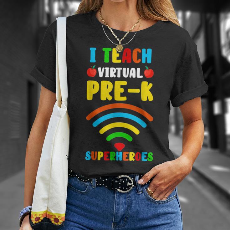 Teaching With My Virtual Pre-K Superheroes T-Shirt Gifts for Her