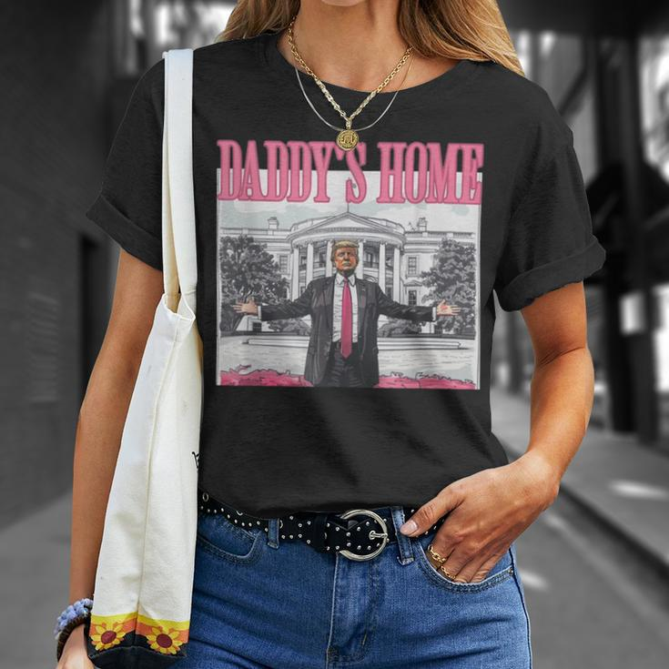 Trump Pink Daddys Home Trump 2024 T-Shirt Gifts for Her
