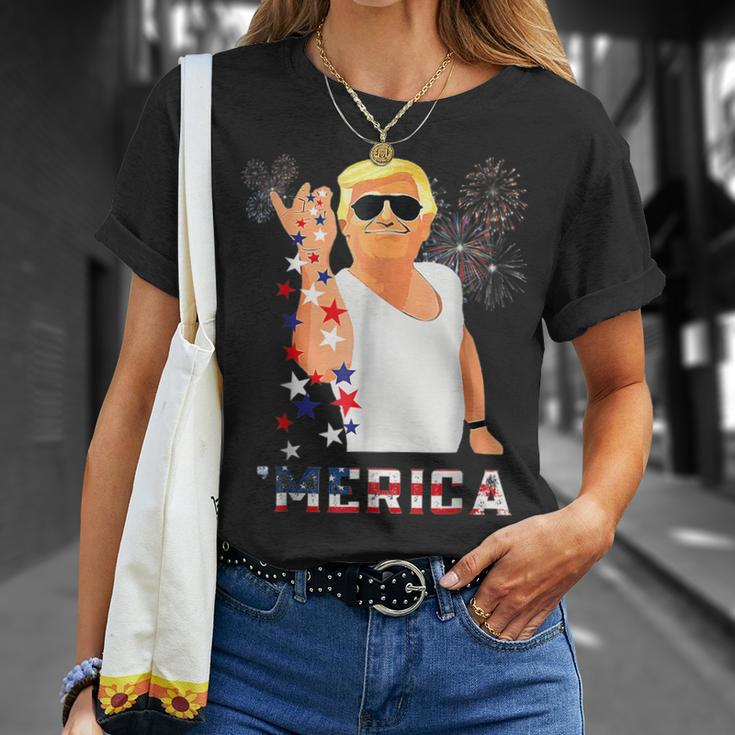 Trump Salt Merica Freedom 4Th Of July Usa Flag 2024 T-Shirt Gifts for Her