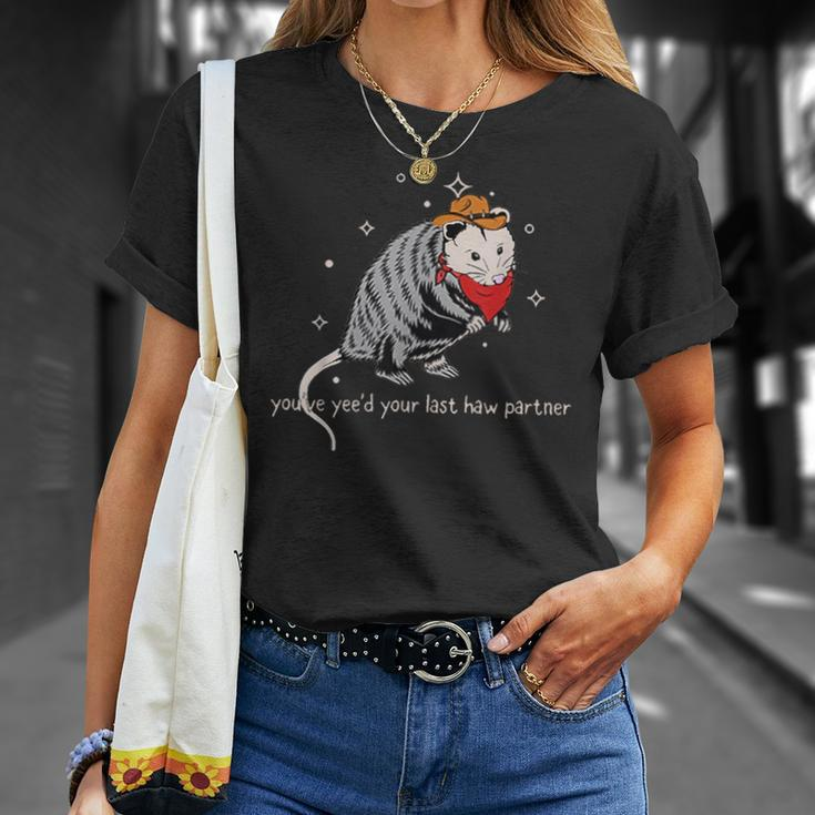 Vintage Opossum Cowboy Hat Western Possum Lover T-Shirt Gifts for Her
