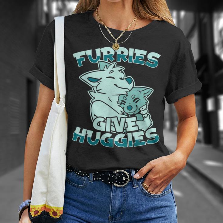 Fursuits Hugging Furs Fursona Fursuiter Furry Fandom T-Shirt Geschenke für Sie