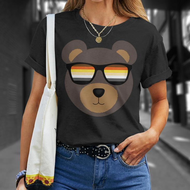 Gay Bear Sunglasses Distressed T-Shirt Gifts for Her