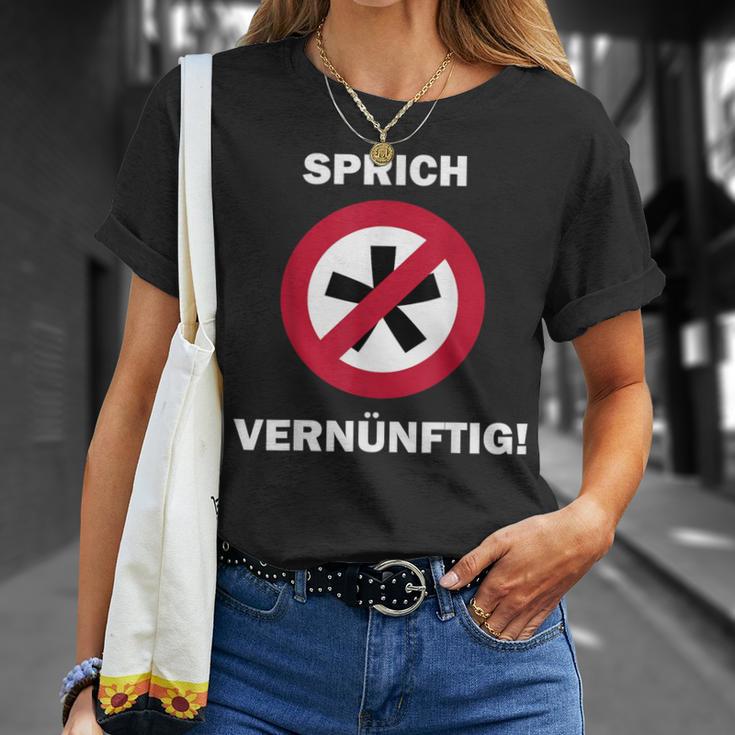 Gendersternchen Anti-Gender Language T-Shirt Geschenke für Sie