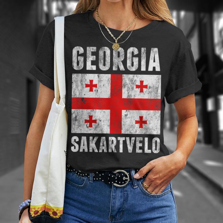 Georgia Georgia Sakartvelo Flag S T-Shirt Geschenke für Sie