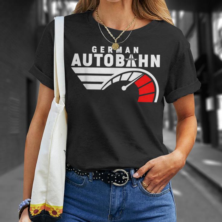 German Autobahn Highway No Speed Limit Racing T-Shirt Gifts for Her