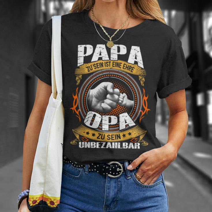 Geschenk Papa Zu Sein Ist Eine Ehre Opa Zu Sein Unbezahlbar T-Shirt Geschenke für Sie