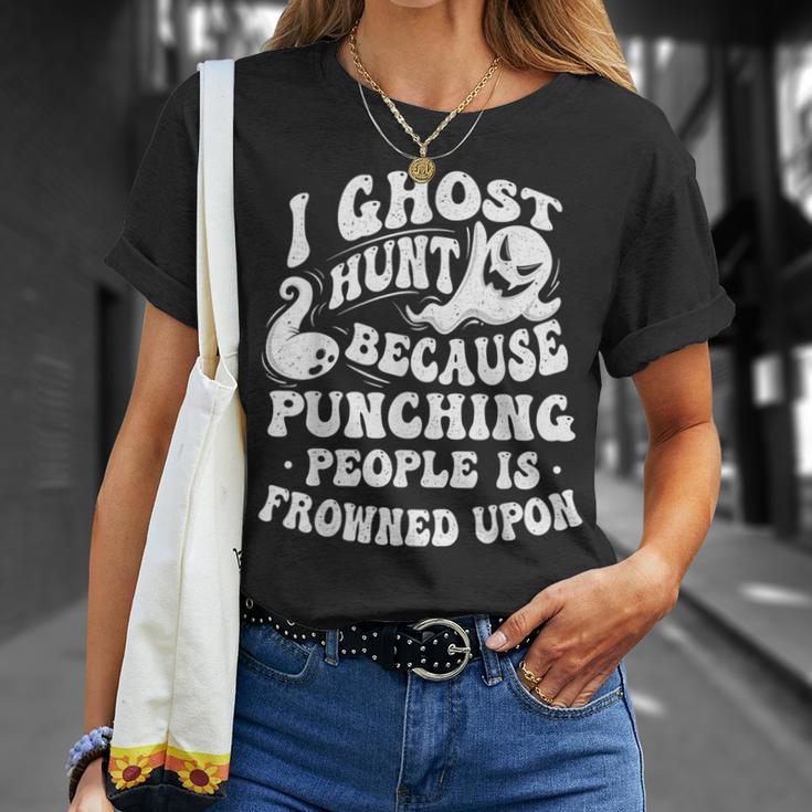 I Ghost Hunt Ghost Hunting Paranormal Researcher Ghosts T-Shirt Gifts for Her