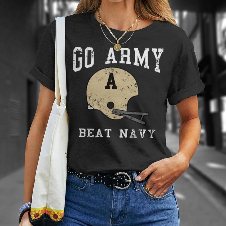 Go Army Beat Navy America's Game Vintage Football Helmet T-Shirt Gifts for Her