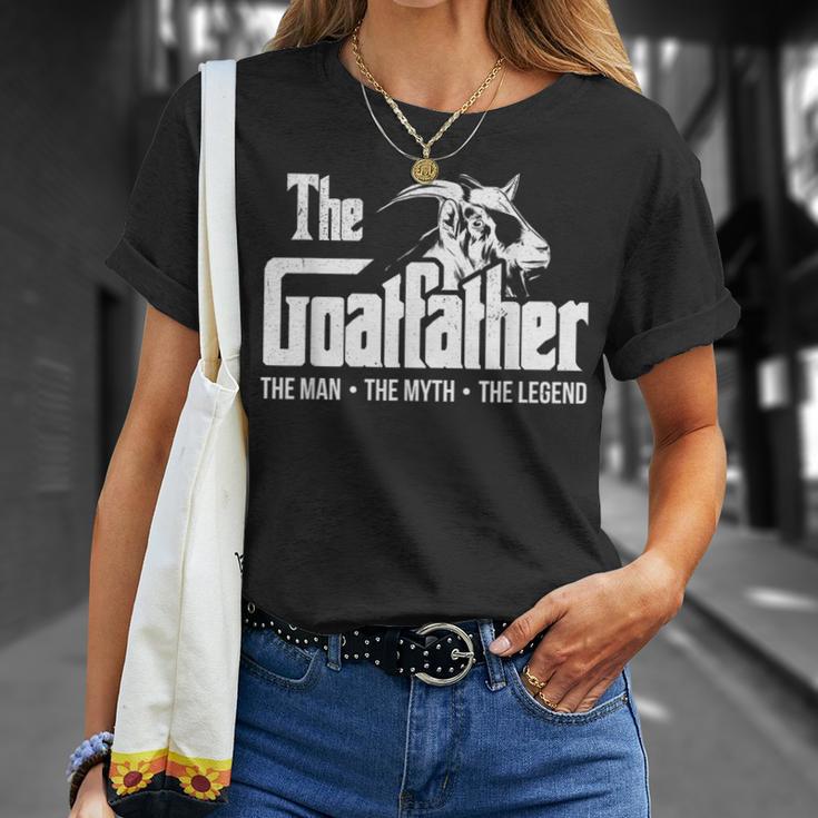 The Goatfather Goat Dad Farm Animal Lover Farmer T-Shirt Gifts for Her