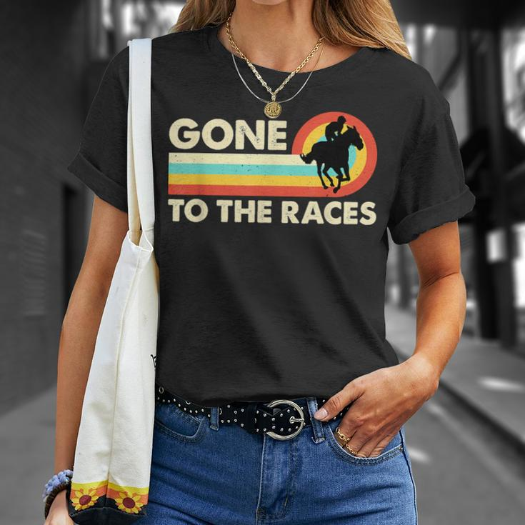 Gone To The Races Retro Loves American Quarter Horse Racing T-Shirt Gifts for Her