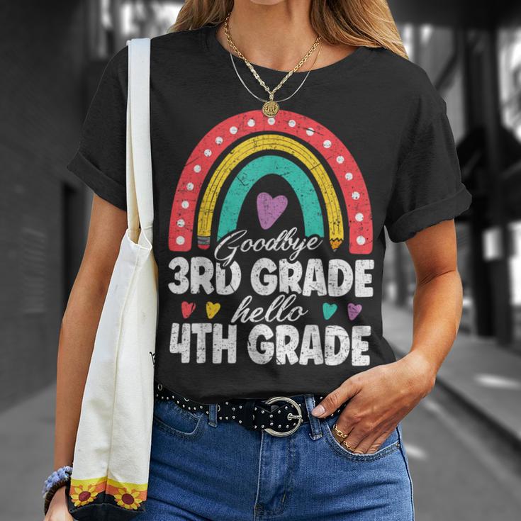 Goodbye 3Rd Grade Hello 4Th Grade Teacher Back To School T-Shirt Gifts for Her