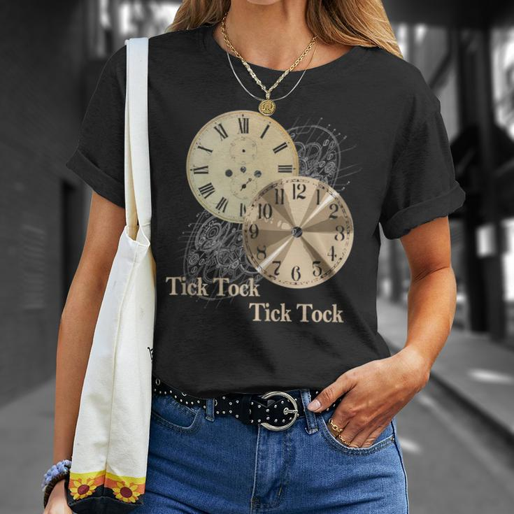 Grandfather Alarm Clock Time Tick Tock Clock Collector T-Shirt Gifts for Her