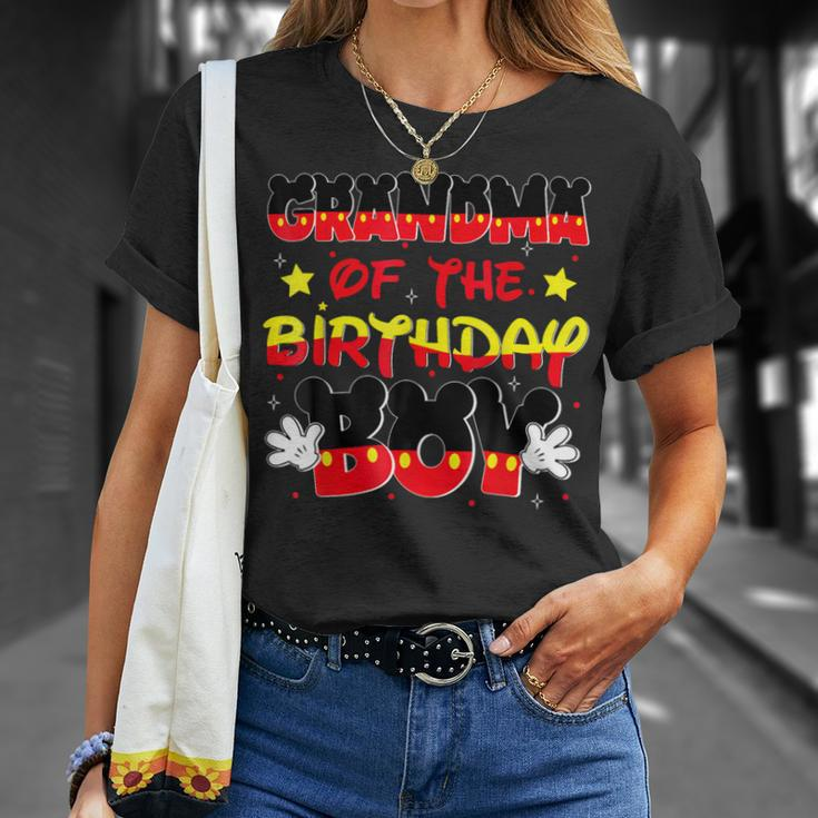Grandma Of The Birthday Boy Mouse Family Matching T-Shirt Gifts for Her