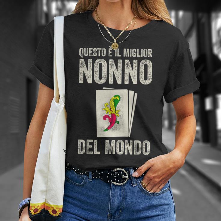 Grandpa Bester Nonno Der Welt Italian T-Shirt Geschenke für Sie