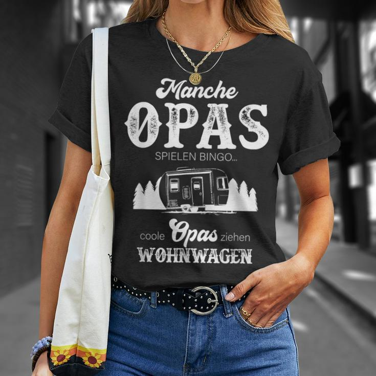 Grandpa Camping Slogan Cool Opas Ziehen Wohnwagen T-Shirt Geschenke für Sie