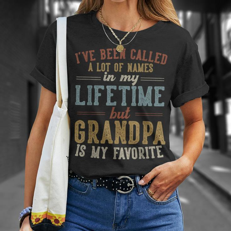 Grandpa Is My Favorite Name Father's Day Grandpa T-Shirt Gifts for Her