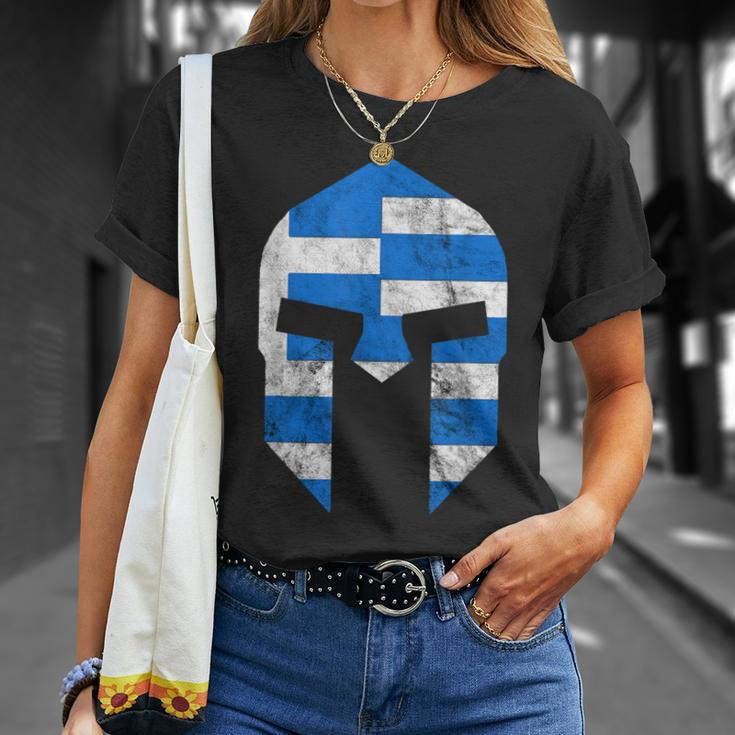 Greek Gladiators Spartan Helmet Greece Sparta T-Shirt Gifts for Her