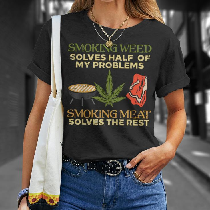 Grilling Solves Half Problems Meat Bbq Barbecue Men T-Shirt Gifts for Her