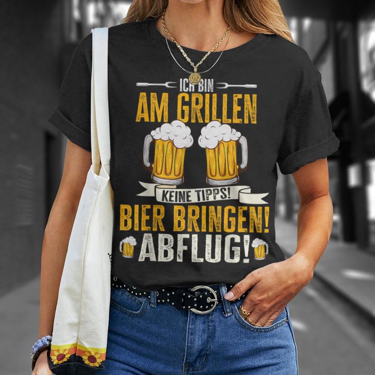 Grillmeister Bin Am Grill Papa Bbq Grill Grillabend T-Shirt Geschenke für Sie