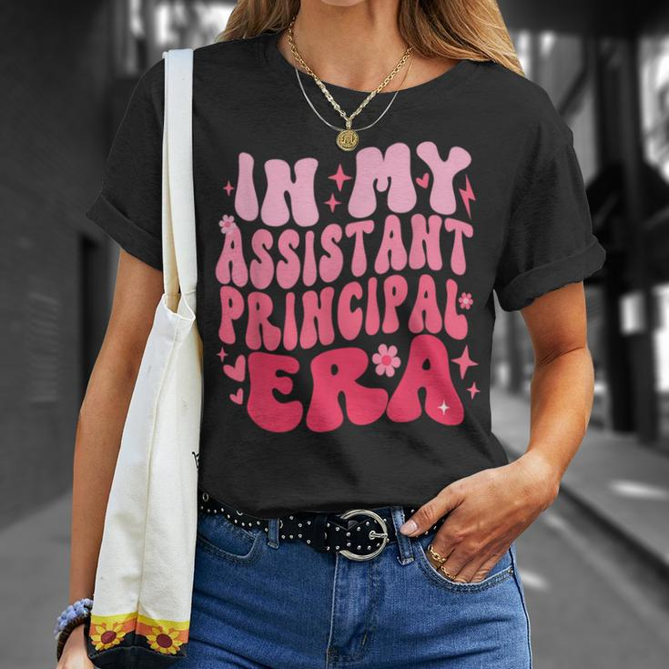 Groovy In My Assistant Principal Era Job Title School Worker T-Shirt Gifts for Her