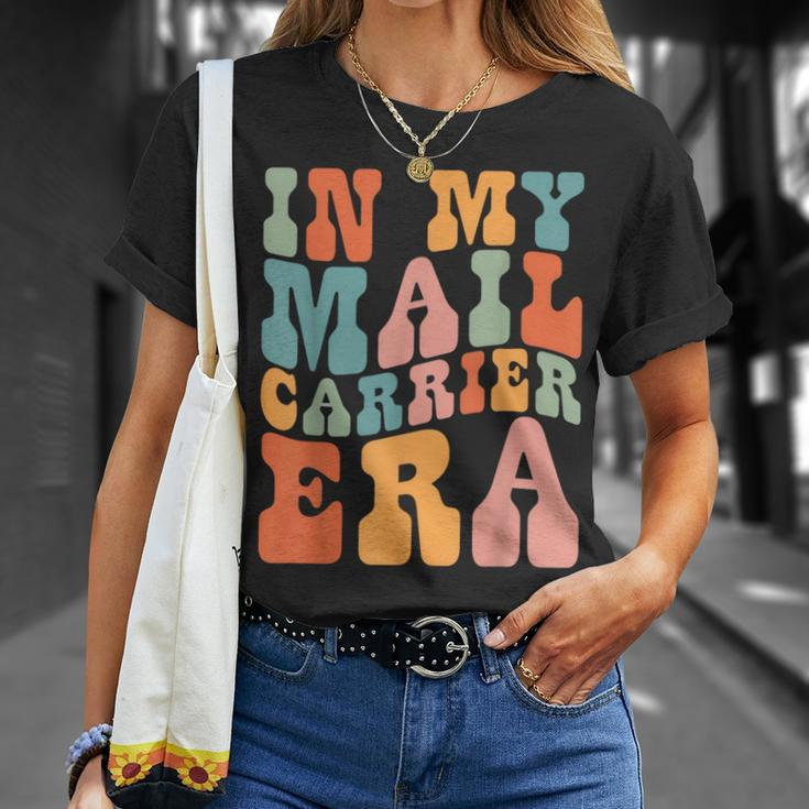 Groovy In My Mail Carrier Era Mail Carrier Retro T-Shirt Gifts for Her