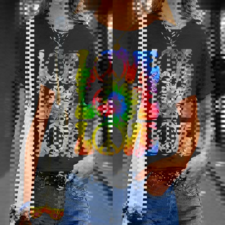Groovy Tie Dye Love Retro 70'S Hippie Vintage 70S Costume T-Shirt Gifts for Her