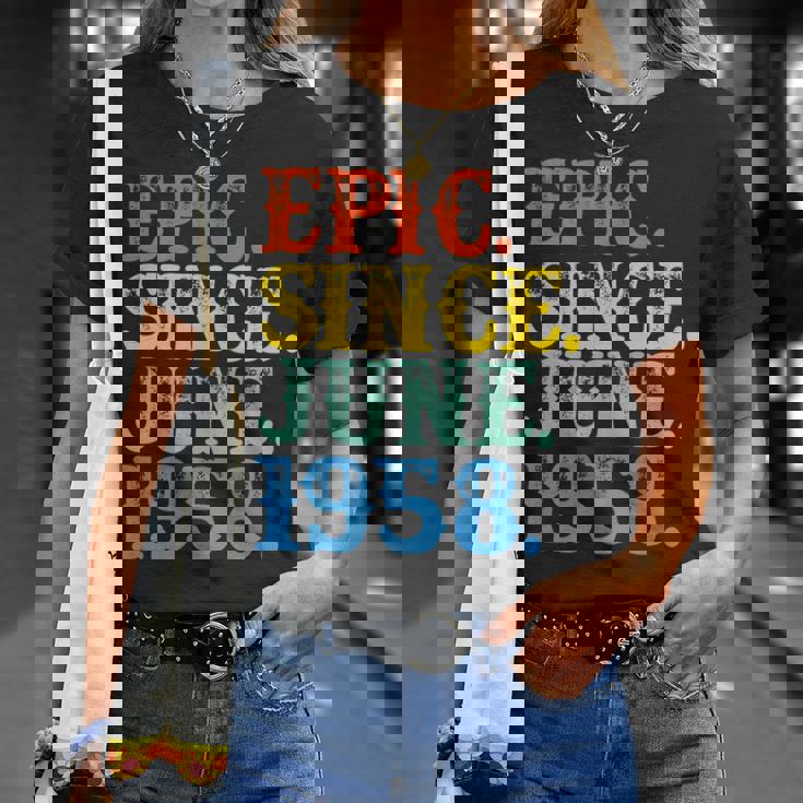 Grunge Epic Since June 1958 Birth Year Born Legendary Gifts T-Shirt Gifts for Her