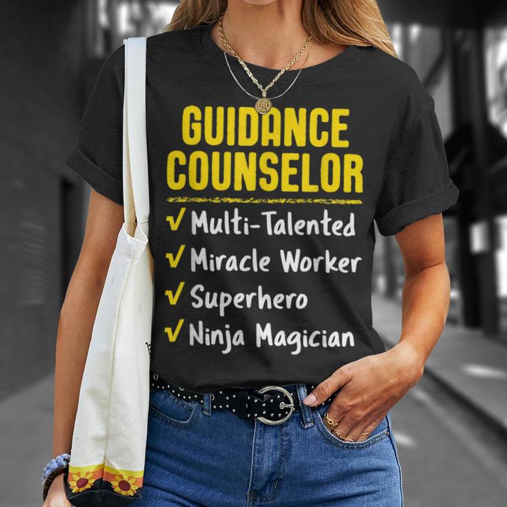 Guidance Counselor Miracle Worker Superhero Ninja T-Shirt Gifts for Her