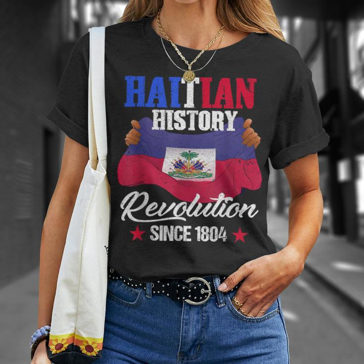 Haitian History Revolution Since 1804 Haiti Flag Pride T-Shirt Gifts for Her