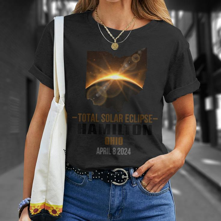 Hamilton Ohio Total Solar Eclipse 2024 T-Shirt Gifts for Her
