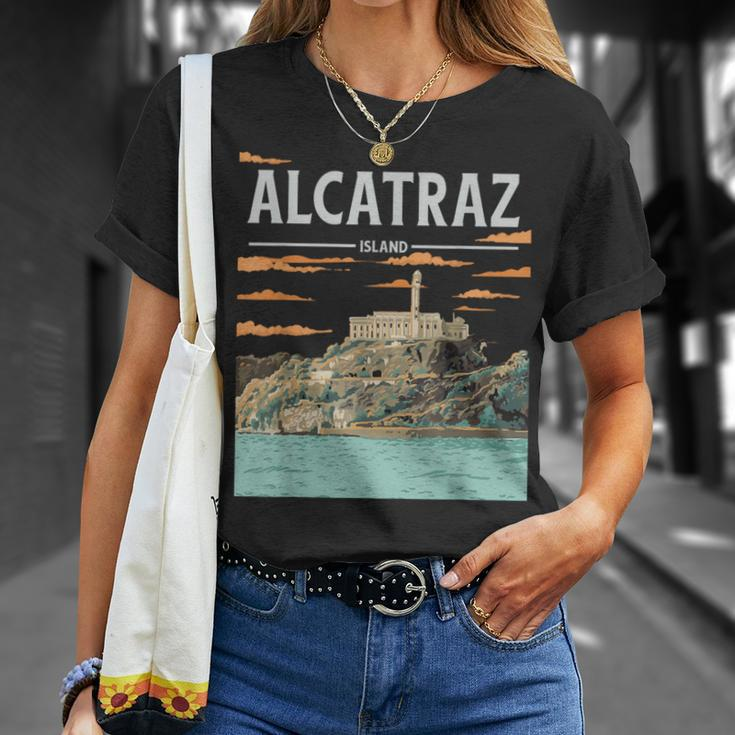 Hand-Drawn Alcatraz T-Shirt Geschenke für Sie