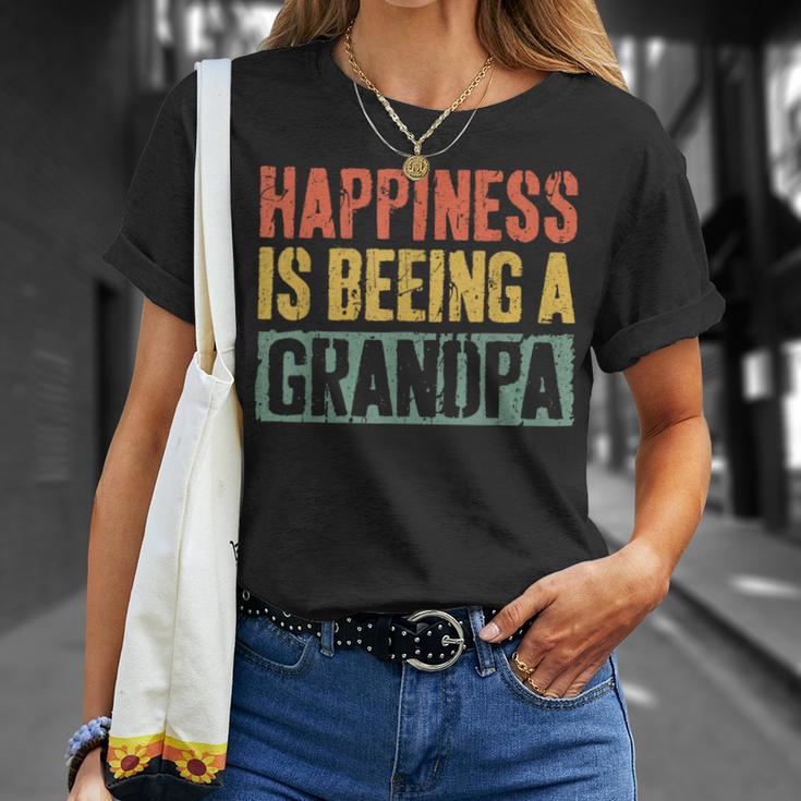 Happiness Is Being A Grandpa Father's Day T-Shirt Gifts for Her